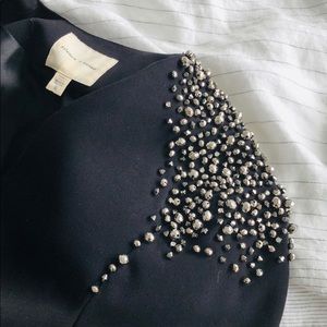 Lady Gaga inspired beaded shoulder blazer